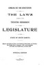 Enabling ACT and Constitution and Laws Passed at the Tenth Session of the Legislature of the  (Paperback) - State of South Dakota Photo