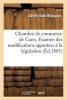 Chambre de Commerce de Caen. Examen Des Modifications Apportees a la Legislation (French, Paperback) - Beaujour D J Photo