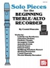 Solo Pieces for the Beginning Treble/Alto Recorder (Paperback) - Costel Puscoiu Photo