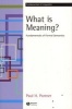 What is meaning? - Fundamentals of formal semantics (Paperback, New) - Paul H Portner Photo