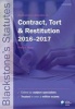 Blackstone's Statutes on Contract, Tort & Restitution 2016-2017 (Paperback, 27th Revised edition) - Francis Rose Photo