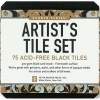 Studio Series Artist's Tile Set: Black - 75 Acid-Free Black Tiles (Hardcover) - Peter Pauper Press Photo