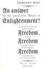 An Answer to the Question: 'What is Enlightenment?' (Paperback) - Immanuel Kant Photo