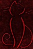 A Cool Drawing of a Cat on Red - Blank 150 Page Lined Journal for Your Thoughts, Ideas, and Inspiration (Paperback) - Unique Journal Photo