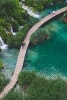 Aerial View of a Boardwalk Over the Plitvice Lakes, for the Love of Croatia - Blank 150 Page Lined Journal for Your Thoughts, Ideas, and Inspiration (Paperback) - Unique Journal Photo