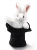 Rabbit in Hat Puppet (Book) - Folkmanis Puppets Photo