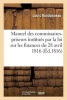 Manuel Des Commissaires-Priseurs Institues Par La Loi Sur Les Finances Du 28 Avril 1816 (French, Paperback) - Louis Rondonneau Photo