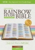 NIV Rainbow Study Bible, Maroon Leathertouch, Indexed (Leather / fine binding) - Holman Bible Staff Photo