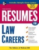 Resumes for Law Careers (Paperback, 3rd Revised edition) - McGraw Hill Education Photo