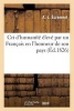 Cri D'Humanite Eleve Par Un Francais En L'Honneur de Son Pays (French, Paperback) - A Ecrement Photo