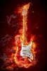 A Classic Rock Guitar on Fire - Blank 150 Page Lined Journal for Your Thoughts, Ideas, and Inspiration (Paperback) - Unique Journal Photo