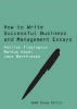 How to Write Successful Business and Management Essays (Paperback, Annotated Ed) - Patrick Tissington Photo