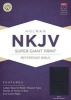 NKJV Super Giant Print Reference Bible, Black Genuine Leather (Large print, Leather / fine binding, large type edition) - Holman Bible Staff Photo