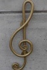 Elegant Gold Treble Clef Music Journal - 150 Page Lined Notebook/Diary (Paperback) - Cs Creations Photo