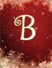 B - Monogram Initial B, Christmas Notebook/Journal/Diary 100 Pages, 8.5 X 11 (Paperback) - Christmas Monogram Notebook Collection Photo