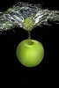 Bright Green Granny Smith Apple Dropping Into Water Journal - 150 Page Lined Notebook/Diary (Paperback) - Cs Creations Photo