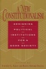 A New Constitutionalism - Designing Political Institutions for a Good Society (Paperback, New) - Stephen L Elkin Photo