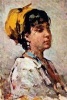 "Girl with Yellow Headscarf" by Nicolae Grigorescu - Journal (Blank / Lined) (Paperback) - Ted E Bear Press Photo