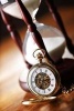 Gold Pocket Watch and Hourglass Journal - 150 Page Lined Notebook/Diary (Paperback) - Cool Image Photo