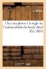 Des Exceptions a la Regle de L'Inalienabilite Du Fonds Dotal (French, Paperback) -  Photo