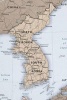 A Map of the Korean Peninsula North and South Korea - Blank 150 Page Lined Journal for Your Thoughts, Ideas, and Inspiration (Paperback) - Unique Journal Photo