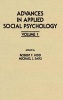 Advances in Applied Social Psychology, Volume 1 (Hardcover) - Robert F Kidd Photo