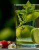 Jumbo Oversized Glass of Refreshing Mint and Lime Water - Blank 150 Page Lined Journal for Your Thoughts, Ideas, and Inspiration (Paperback) - Unique Journal Photo