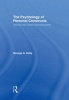 The Psychology of Personal Constructs, v. 1 - Theory and Personality (Hardcover, New edition) - George A Kelly Photo