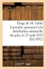 Eloge de M. L'Abbe Lacombe, Prononce a la Distribution Solennelle Des Prix, Le 23 Aout 1852 (French, Paperback) - Sans Auteur Photo