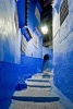 A Night View on a Street in the Blue City of Chefchaouen Moracco Journal - 150 Page Lined Notebook/Diary (Paperback) - Cs Creations Photo