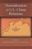 Normalization of U.S.-China Relations - An International History (Hardcover) - William C Kirby Photo