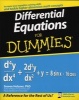 Differential Equations For Dummies (Paperback) - Steven Holzner Photo