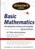 Schaum's Outline of Basic Mathematics with Applications to Science and Technology (Paperback, 2nd Revised edition) - Haym Kruglak Photo