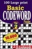 100 Large Print Basic Codeword Puzzles 2 (Large print, Paperback, large type edition) - J S Lubandi Photo