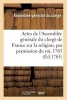 Actes de L'Assemblee Generale Du Clerge de France Sur La Religion Par Permission Du Roi (French, Paperback) - Assemblee Du Clerge Photo