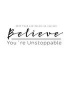 2017 Food and Exercise Journal Believe You're Unstoppable - (6x9 Fitness Journal) (Paperback) - Food Health Journal Photo