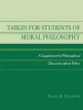 Tables for Students of Moral Philosophy - A Supplement to Philosophical Discussion About Ethics (Paperback) - Daniel R Chadwick Photo