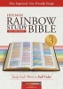 KJV Rainbow Study Bible, Maroon Leathertouch, Indexed (Leather / fine binding) - Holman Bible Staff Photo