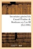 Inventaire General Du Grand-Theatre de Bordeaux En L'An III (French, Paperback) - Sans Auteur Photo