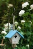 White Flowers and a Birdhouse with a Blue Roof Journal - 150 Page Lined Notebook/Diary (Paperback) - Cs Creations Photo