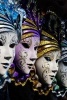 Row of Venetian Masks in Gold and Blue Journal - 150 Page Lined Notebook/Diary (Paperback) - Cool Image Photo