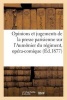 Opinions Et Jugements de La Presse Parisienne Sur L'Aumonier Du Regiment, Opera-Comique (Ed.1877) (French, Paperback) - Sans Auteur Photo