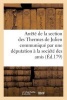 Arrete de La Section Des Thermes de Julien Societe Des Amis de La Constitution Dimanche 20 Mars 1791 (French, Paperback) -  Photo