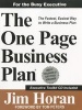 The One Page Business Plan for the Busy Executive (Paperback) - Jim Horan Photo