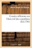 Courtes Reflexions Sur L'Etat Civil Des Comediens (French, Paperback) - Marie Joseph De Chenier Photo