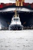 Tugboat Pulling a Freighter on Elbe River in Hamburg Harbor Germany Journal - 150 Page Lined Notebook/Diary (Paperback) - Cool Image Photo