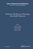 Materials and Physics of Emerging Nonvolatile Memories, v. 1430 (Hardcover) - Yoshihisa Fujisaki Photo