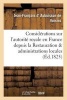 Considerations Sur L'Autorite Royale En France Depuis La Restauration Et Administrations Locales (French, Paperback) - Jean Francois Aubuisson de Voisins Photo