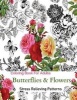 Butterflies and Flowers - Coloring Books for Grownups Featuring Stress Relieving Patterns (Paperback) - Adult Coloring Books Photo