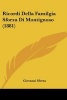 Ricordi Della Familgia Sforza Di Montignoso (1881) (English, Italian, Paperback) - Giovanni Sforza Photo